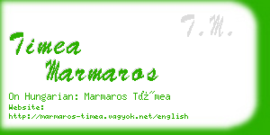 timea marmaros business card